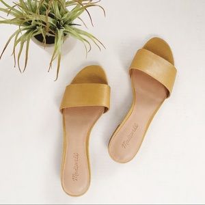 Madewell Caren Leather Embossed Slide Sandals